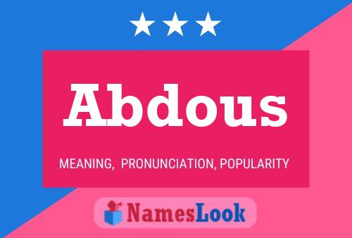 Abdous Name Poster