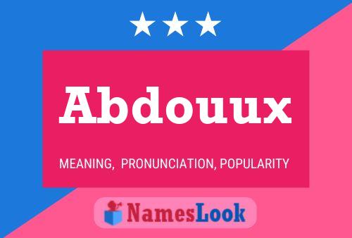 Abdouux Name Poster