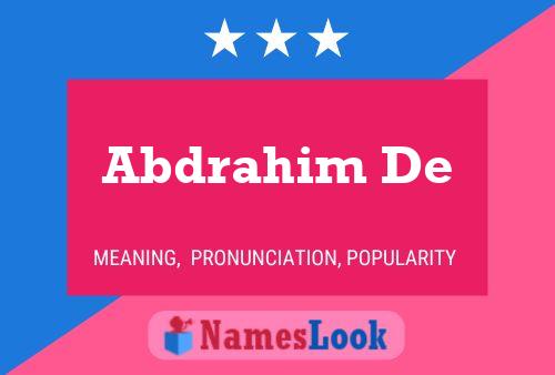 Abdrahim De Name Poster