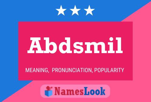 Abdsmil Name Poster