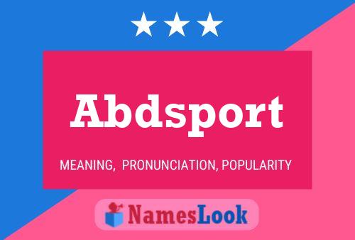 Abdsport Name Poster