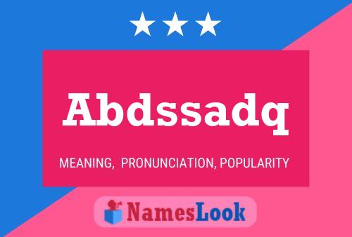 Abdssadq Name Poster