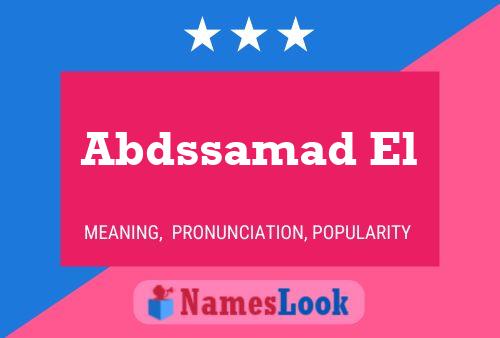 Abdssamad El Name Poster