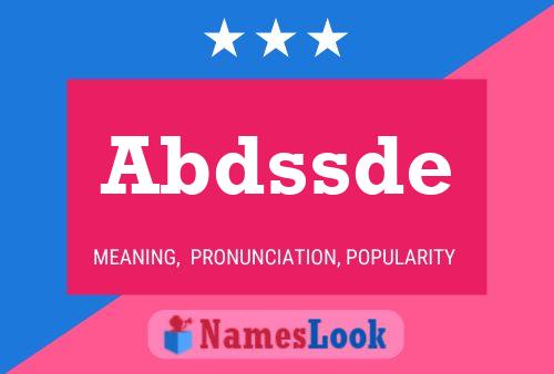 Abdssde Name Poster