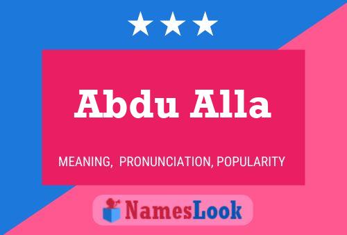 Abdu Alla Name Poster