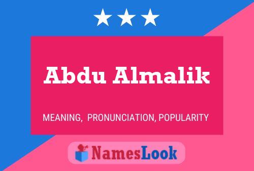 Abdu Almalik Name Poster