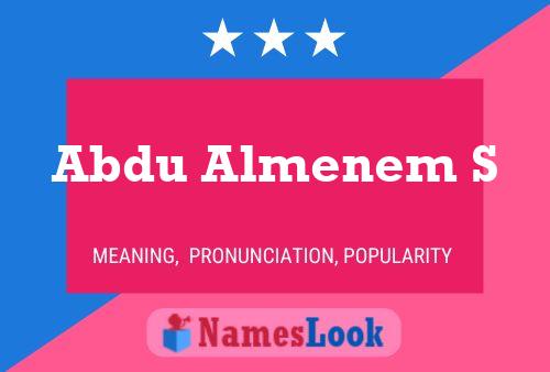 Abdu Almenem S Name Poster