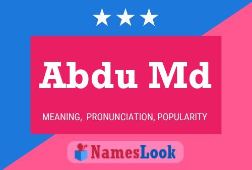 Abdu Md Name Poster