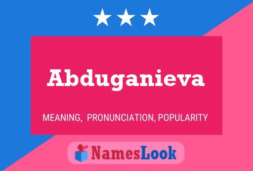 Abduganieva Name Poster