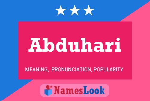 Abduhari Name Poster