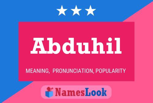 Abduhil Name Poster