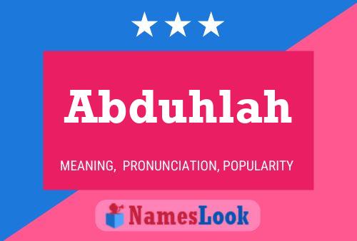 Abduhlah Name Poster