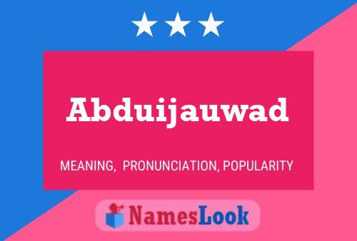 Abduijauwad Name Poster