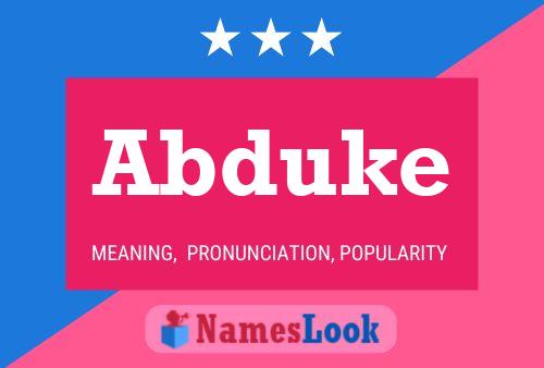 Abduke Name Poster