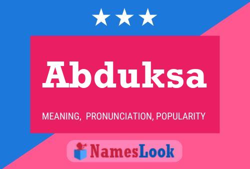 Abduksa Name Poster