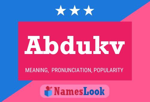 Abdukv Name Poster