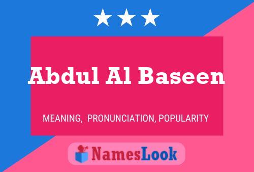 Abdul Al Baseen Name Poster