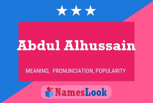 Abdul Alhussain Name Poster