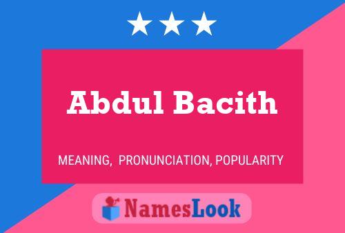 Abdul Bacith Name Poster