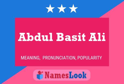 Abdul Basit Ali Name Poster