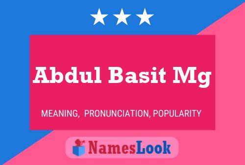 Abdul Basit Mg Name Poster