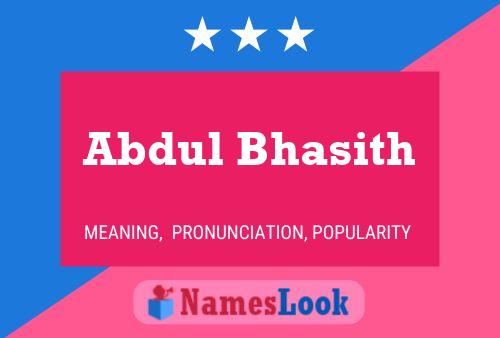 Abdul Bhasith Name Poster