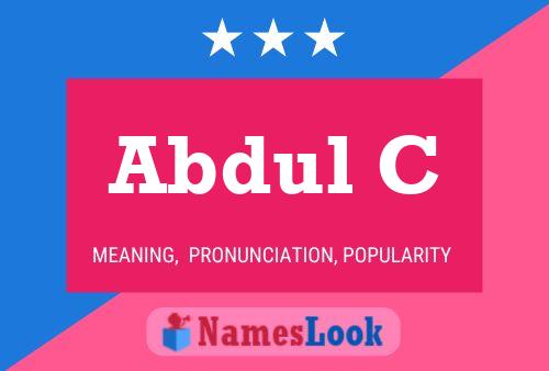 Abdul C Name Poster