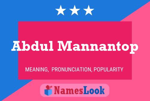 Abdul Mannantop Name Poster