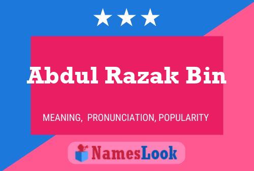 Abdul Razak Bin Name Poster