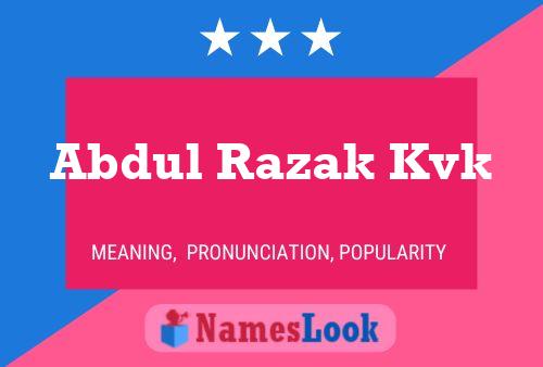 Abdul Razak Kvk Name Poster