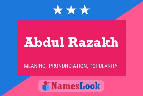 Abdul Razakh Name Poster