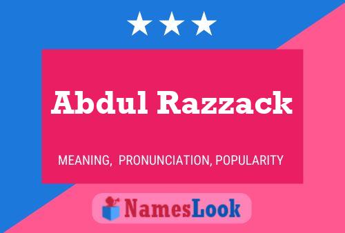 Abdul Razzack Name Poster