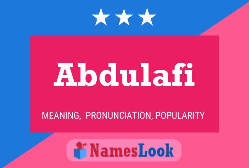 Abdulafi Name Poster