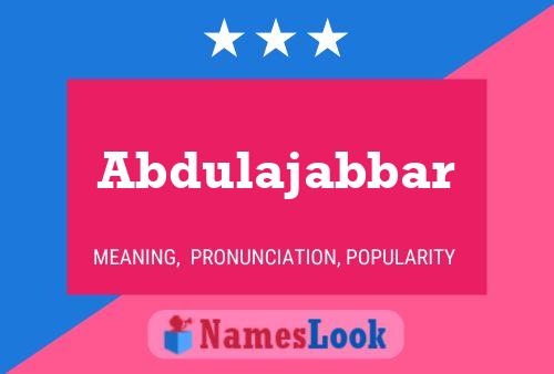 Abdulajabbar Name Poster