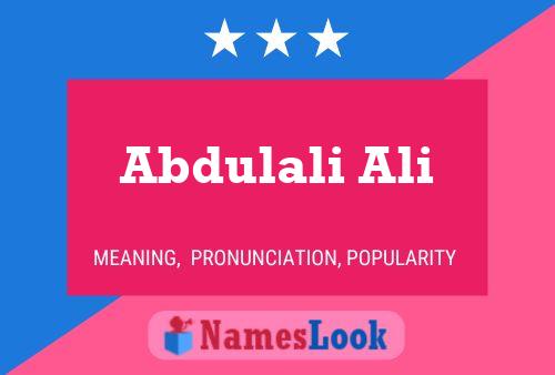 Abdulali Ali Name Poster