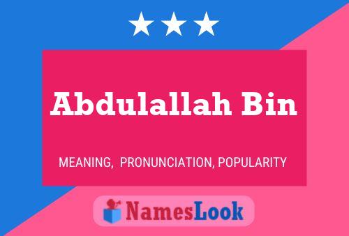 Abdulallah Bin Name Poster