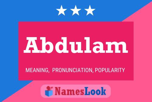 Abdulam Name Poster