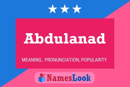 Abdulanad Name Poster