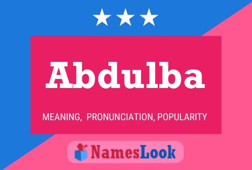 Abdulba Name Poster