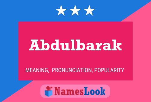 Abdulbarak Name Poster