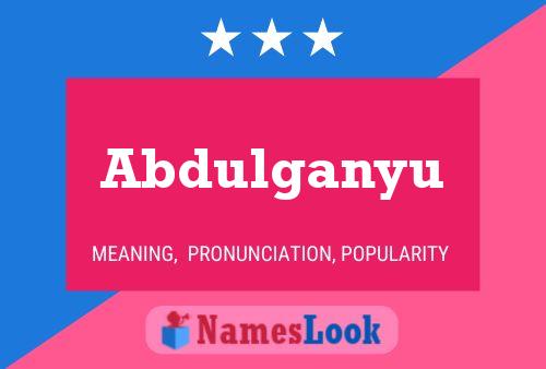 Abdulganyu Name Poster