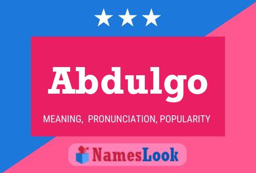 Abdulgo Name Poster