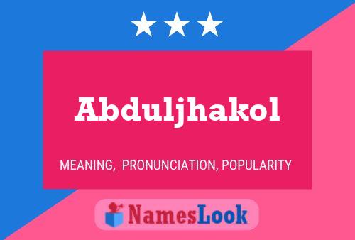 Abduljhakol Name Poster