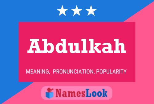 Abdulkah Name Poster