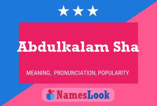 Abdulkalam Sha Name Poster