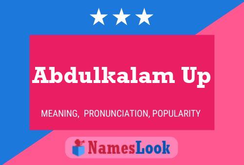 Abdulkalam Up Name Poster