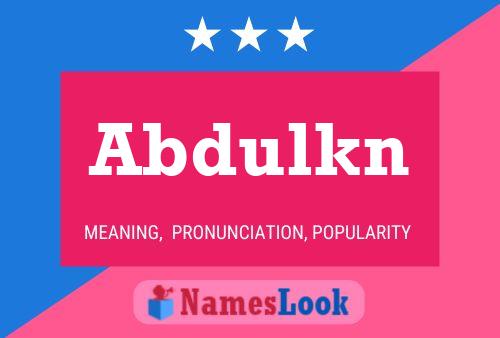 Abdulkn Name Poster