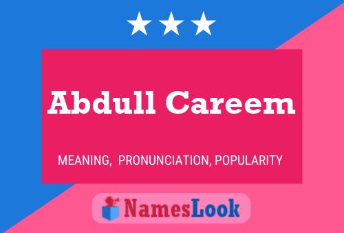 Abdull Careem Name Poster