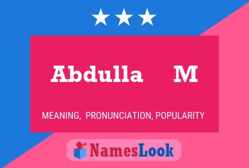 Abdulla     M Name Poster