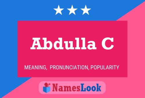 Abdulla C Name Poster